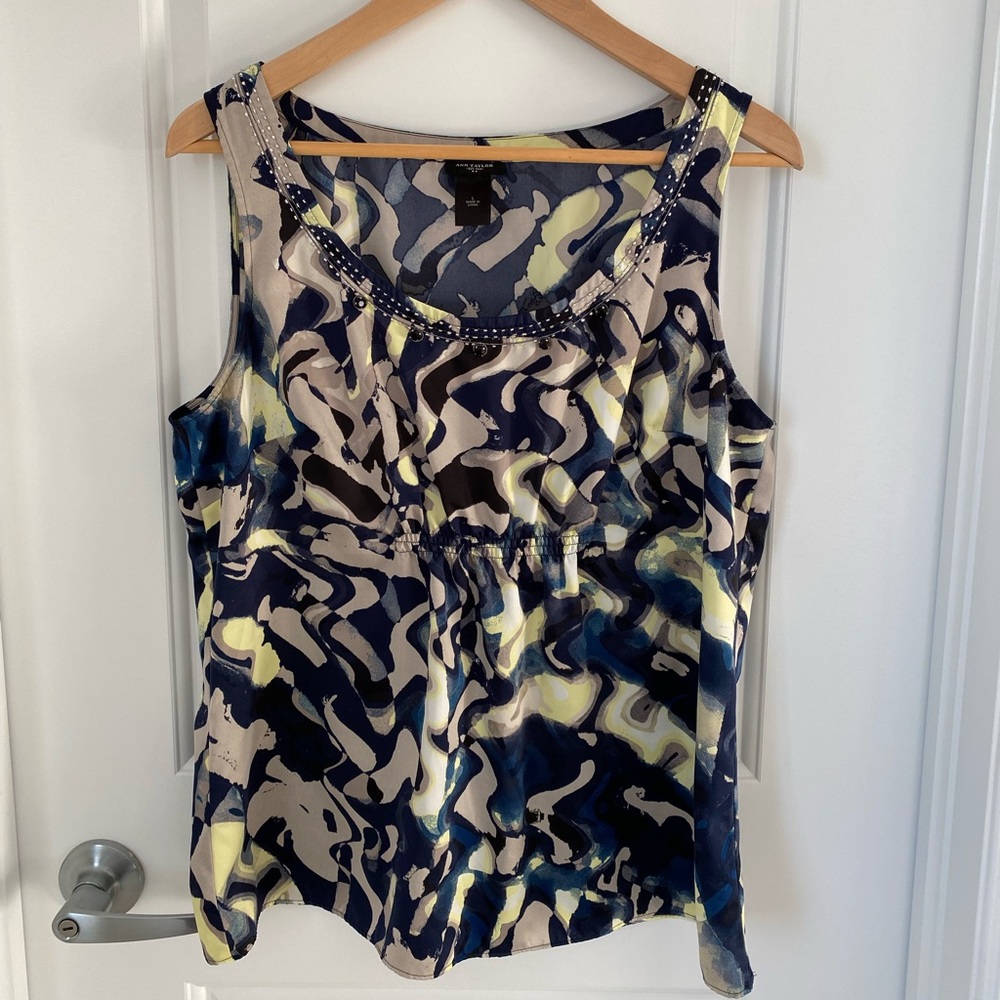 Ann Taylor Navy Sleeveless Top